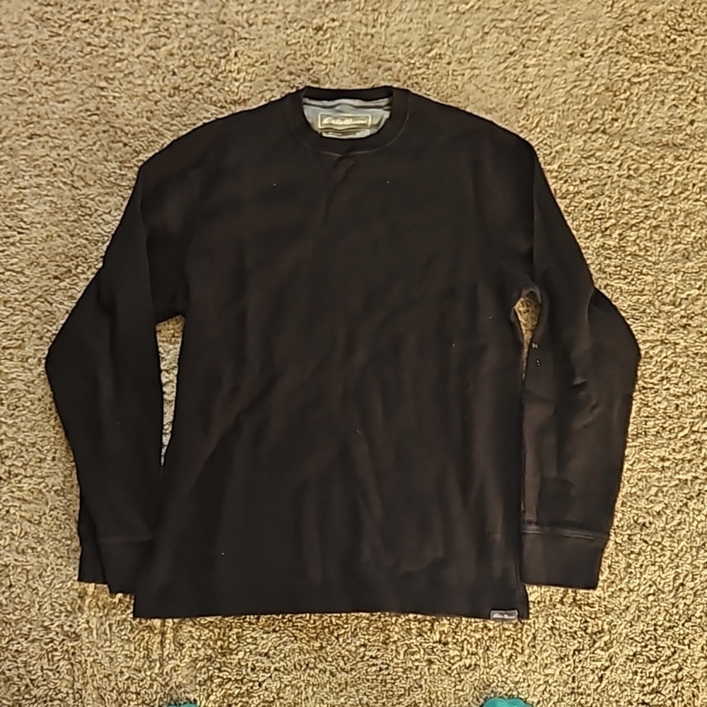Eddie Bauer black long sleeve shirt, size S